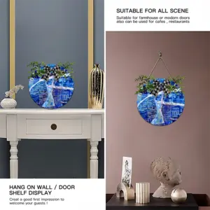 True Blue Wooden Hanging Board (Circular)