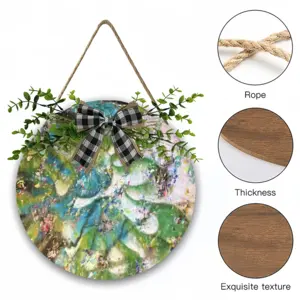 On The Hill Wooden Hanging Board (Circular)