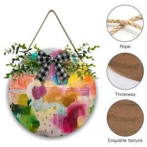 Summer #4 Wooden Hanging Board (Circular)