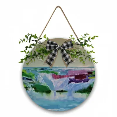 Water Falling Wooden Hanging Board (Circular)