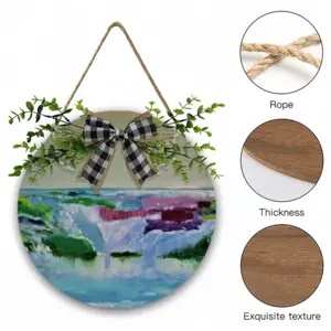 Water Falling Wooden Hanging Board (Circular)