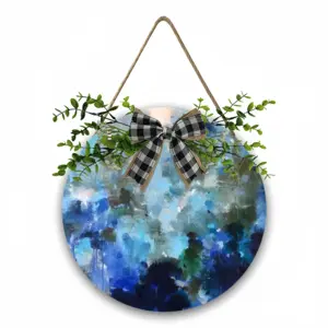 Garden I Wooden Hanging Board (Circular)