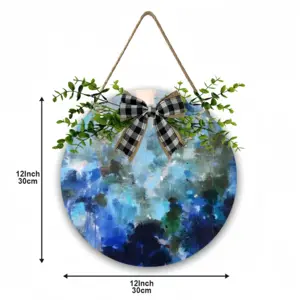 Garden I Wooden Hanging Board (Circular)