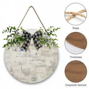 White Medina Wooden Hanging Board (Circular)