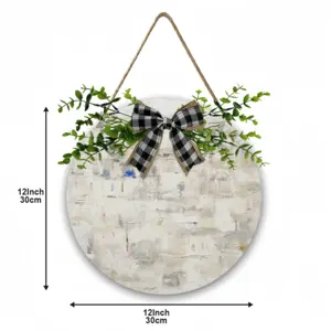 White Medina Wooden Hanging Board (Circular)