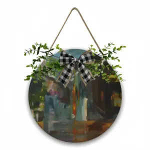 The Evening Wooden Hanging Board (Circular)