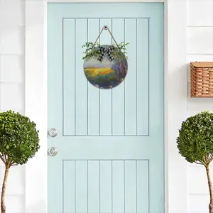 Sunny Field Wooden Hanging Board (Circular)