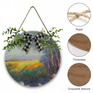 Sunny Field Wooden Hanging Board (Circular)