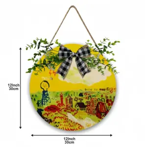 Back To The 30S Wooden Hanging Board (Circular)