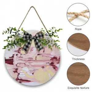 Sleep Wooden Hanging Board (Circular)