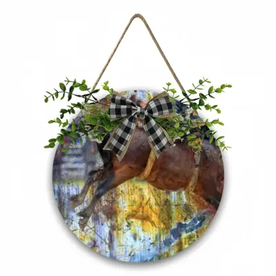 Untitled Wooden Hanging Board (Circular)