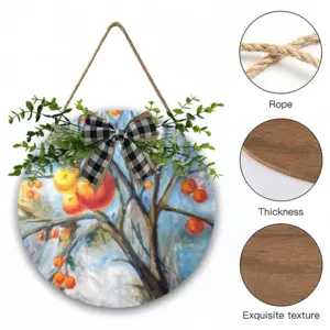 The Apple Tree Wooden Hanging Board (Circular)