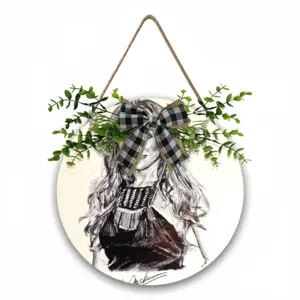 Ms Lopez Wooden Hanging Board (Circular)