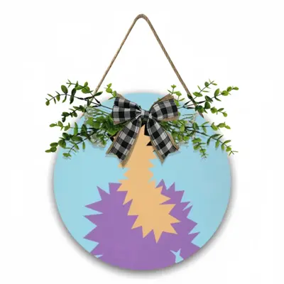 Woman Wooden Hanging Board (Circular)