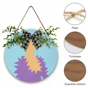 Woman Wooden Hanging Board (Circular)