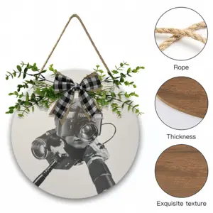 The Photographers Wife Wooden Hanging Board (Circular)