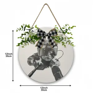 The Photographers Wife Wooden Hanging Board (Circular)