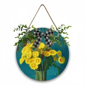 Dandelions Wooden Hanging Board (Circular)