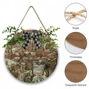 Night In Altwienerhof Wooden Hanging Board (Circular)