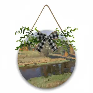 Autumn Landscape Wooden Hanging Board (Circular)