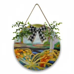 Autumnoctober Wooden Hanging Board (Circular)