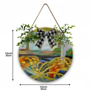 Autumnoctober Wooden Hanging Board (Circular)