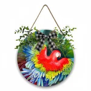 Return To Freedom Arabian Parrot Wooden Hanging Board (Circular)