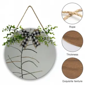 Plant Wooden Hanging Board (Circular)