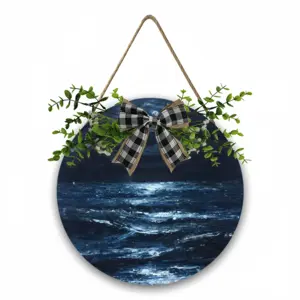 Moonlit Wooden Hanging Board (Circular)