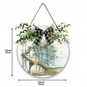 The Sacred Branch Wooden Hanging Board (Circular)