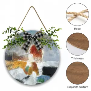 Landscape Wooden Hanging Board (Circular)