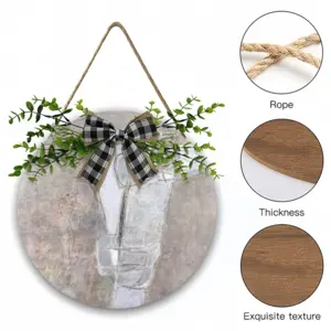 White Shape Wooden Hanging Board (Circular)