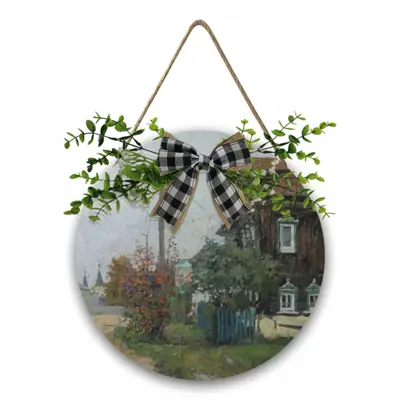 Autumn In Krasnoe On The Volga Wooden Hanging Board (Circular)