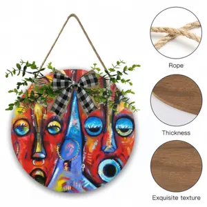 King And Queen Wooden Hanging Board (Circular)