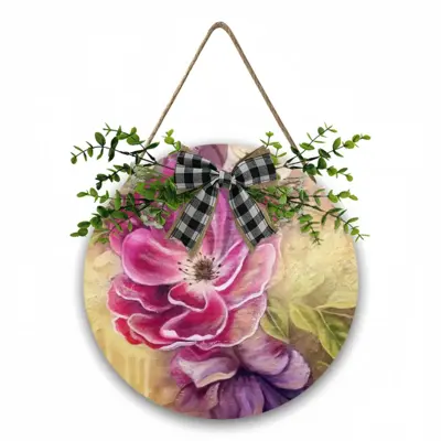 Smell Of Rose Wooden Hanging Board (Circular)