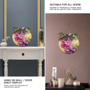 Smell Of Rose Wooden Hanging Board (Circular)