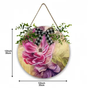 Smell Of Rose Wooden Hanging Board (Circular)