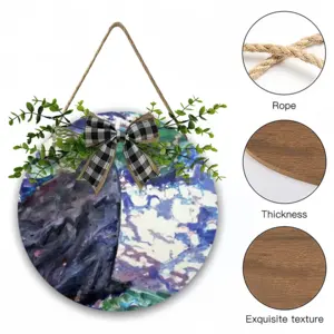 Reverse Wooden Hanging Board (Circular)