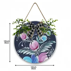 Night Pleasure Wooden Hanging Board (Circular)