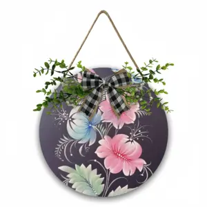 New Love Wooden Hanging Board (Circular)