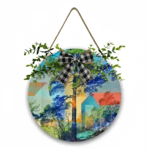 A Cooling Place Wooden Hanging Board (Circular)