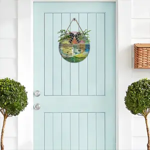 Boathouse Wooden Hanging Board (Circular)