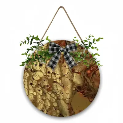 Pure Gold Wooden Hanging Board (Circular)