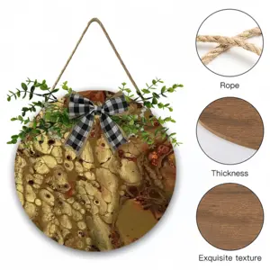 Pure Gold Wooden Hanging Board (Circular)