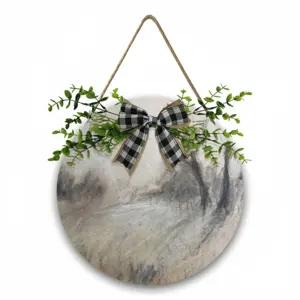 Bare Tree Wooden Hanging Board (Circular)