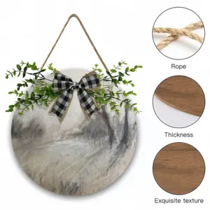 Bare Tree Wooden Hanging Board (Circular)