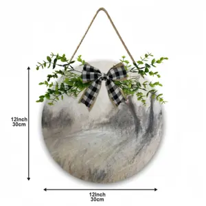 Bare Tree Wooden Hanging Board (Circular)