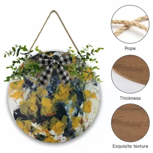 Unsettled Wooden Hanging Board (Circular)