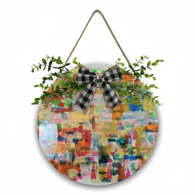 Greenery Wooden Hanging Board (Circular)