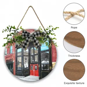 Thewatering Hole In The Haymarket Wooden Hanging Board (Circular)